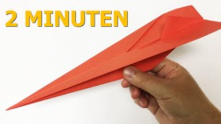 Papierflieger falten der weit fliegt  Beste Papierflieger der Welt basteln  2 minuten [upl. by Oibaf]