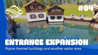 Alpine themed entrance expansion – Pinnacle Park Ep04 – Planet Coaster 2 [upl. by Idna]