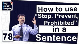 Learn to speak English powerfully How to use “StopPreventProhibited” in a sentence English words [upl. by Luigi790]