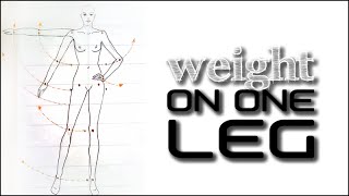 Weight On One Foot Tutorial Fashion Illustration for beginners [upl. by Ettenad]