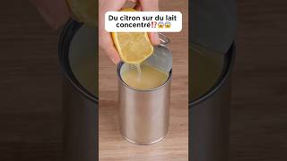 Du citron sur du lait concentré⁉️😱😱 cooking recette delicious milk lemon découverte pourtoi [upl. by Folsom618]