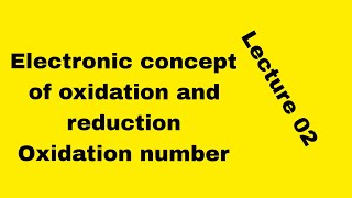 Electronic concept of oxidation and reduction [upl. by Acisej631]