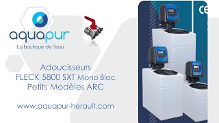 Adoucisseur FLECK 5800 SXT Volumétrique Mono Bloc Petits Modèles 12 amp 14 litres Aquapur 34 [upl. by Pastelki]