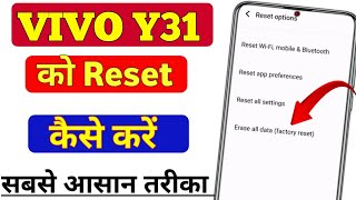 Vivo y31 ko reset kaise kare  how to hard reset vivo y31  vivo y31 ko hard reset kaise kare [upl. by Ecirtam483]