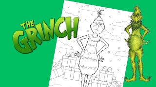 Coloring The Grinch Christmas  Coloring Pages  Coloring with Markers [upl. by Masha41]