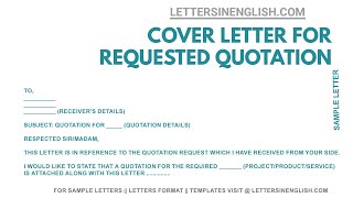 Cover Letter for Quotation Request  Sample Letter for Quotation Request  Letters in English [upl. by Darcie]