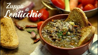 Sopa de Lentejas Estilo Italiano  Zuppa di Lenticchie [upl. by Hoffmann]