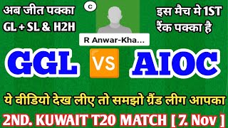 GGL vs AIOC Dream11 Prediction  GGL vs AIOC Dream11 Team  GGL vs AIOC Dream11  GGL vs AIOC [upl. by Onateyac]