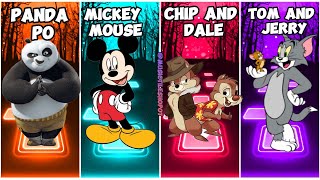 Panda Po VS Mickey Mouse VS Chip and Dale VS Tom and Jerry  Tiles Hop Coffin Dance [upl. by Enihpad319]