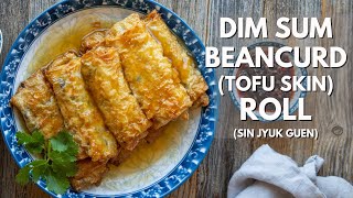 Bring this Dim Sum Beancurd Tofu skin Roll to your own kitchen Vegan [upl. by Ardnaxela]