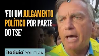 BOLSONARO FALA SOBRE DESCISÃO JUDICIAL QUE O TORNOU INELEGÍVEL EM COLETIVA APÓS MOTOCARREATA [upl. by Townsend]