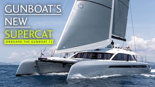 Meet the Gunboat with a flybridge – a tour aboard the luxury Gunboat 72 catamaran [upl. by Erkan409]