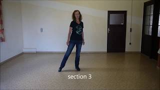 Stars in the sky  teach and learn with Anke  DEMO Line dance [upl. by Ecnirp]