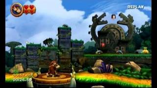 Donkey Kong Country Returns  11 Jungle Hijinxs  5017 Shiny Gold Medal [upl. by Sanferd]