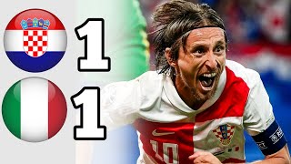 Croatia vs Italy  1 1   Extеndеd Highlights  All Goals [upl. by Euqinor139]