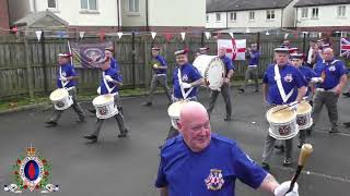 Cloughfern Old Boys FB  Cloughfern Young Conquerors Fb 50th Anniversary Parade 190823 [upl. by Edina]