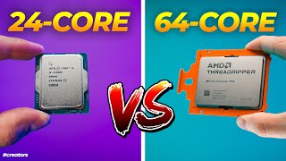 Is the 5000 Threadripper ACTUALLY worth it for CREATORS  AMD Ryzen 7980x vs Intel i9 14900k [upl. by Naillig]