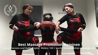 Best Massage Promotion Nominee  Janet Stevens amp Sadie Jane Taylor Wales [upl. by Terces767]