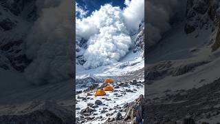 Everest Avalanche mountains everest snow shortviralvideo [upl. by Carolann596]