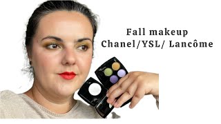 Fall makeup  Chanel les ombres Divination eyeshadow paletteYSL liquid blush Lancome brown mascara [upl. by Yancy]