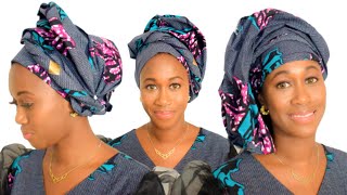 Tuto Foulard nigerian vs Moussor sénégalaise wax  Ankara turban tutorial [upl. by Noivert]