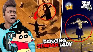 Franklin amp Shinchan Found SERBIAN DANCING LADY in GTA 5 [upl. by Notselrahc]