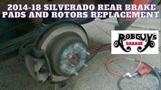 20142018 Silverado rear brake pads and rotors replacement 2014 2015 2016 2017 2018 [upl. by Levy]