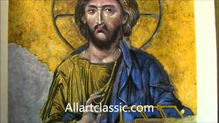 Jesus Christ Pantocrator  Religios Painting on Allartclassic [upl. by Odrareg]