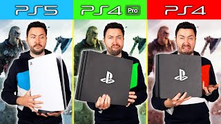 PS5 vs PS4 Pro vs PS4  le Gros Comparatif  rapidité gameplay [upl. by Heffron]