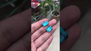 Stunning Electric Blue Topaz Gemstone Pairs music naturalgems gemstone jewellery [upl. by Einnaej]