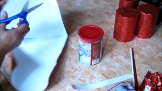 How to gift wrap round cans and cylinders  coffee cans etc my style [upl. by Henryetta]