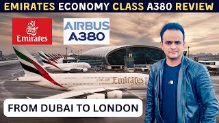 Emirates Economy Class from Dubai to London A380 Flight Review [upl. by Inotna270]