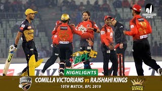 Comilla Victorians vs Rajshahi Kings Highlights  10th Match  Edition 6  BPL 2019 [upl. by Neelyak91]