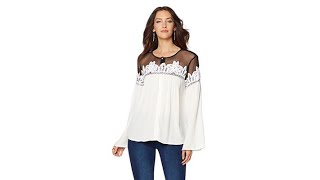 LaBellum by Hillary Scott Blouse with Illusion Lace [upl. by Swift]