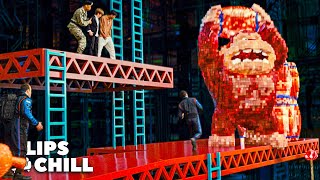 All Pixel Fight Scenes  Pixels Adam Sandler amp Kevin James [upl. by Lednyk]