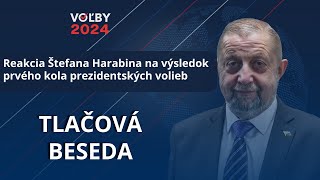 Reakcia Štefana Harabina na výsledok prvého kola prezidentských volieb [upl. by Nreval]