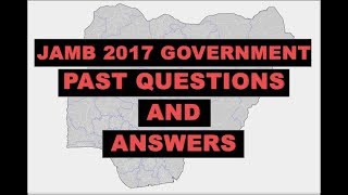 JAMB 2017 Government Past Questions and Answers Q19 [upl. by Demetre]