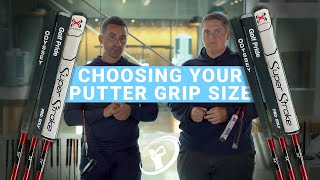 CHOOSING THE RIGHT PUTTER GRIP SIZE  What putter grip should you use [upl. by Ennaer437]