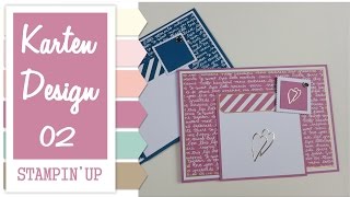 Flip Fold Card Stampin Up  Kartendesign 02 [upl. by Ahsinan]