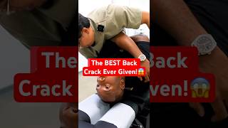 The BEST Back Crack Ever Given😱 neckpain Chiropractic Trending Short [upl. by Ynnij]