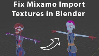 Blender 34  Fix transparent material from mixamo import tutorial [upl. by Aniretac633]