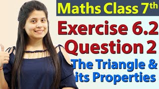 Q 2 Ex 62  The Triangle and its Properties  Chapter 6  Maths Class 7th  NCERT [upl. by Ysus274]