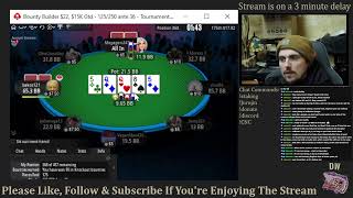 Staked Poker Player Plays Poker Tournaments  MicroLowMid Stakes [upl. by Shinberg]