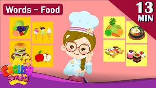 Kids vocabulary Theme quotFoodquot  Fruits amp Vegetables World food Dessert  Words Theme collection [upl. by Alamaj370]