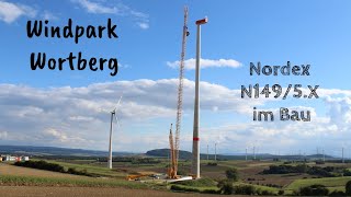 Windpark Wortberg  Aufbau einer Nordex N1495X [upl. by Winchester]