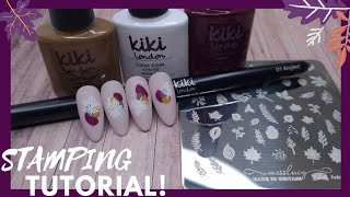 Nail Stamping Tutorial With Gel Polish Nail Art  How to Do Nail Stamping 🍂 [upl. by Wolsniw]