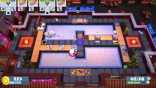 Overcooked 2 Level 45 2 Players 3 Stars [upl. by Enidan167]