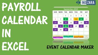 Payroll Calendar using Event Calendar Maker Excel Template [upl. by Inek]