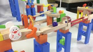 Our Longest Wooden Marble Run Creation [upl. by Yrolg562]