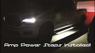 Amp Power Steps  Installed on the Ram 2500 Mega Cab Diesel [upl. by Trstram]